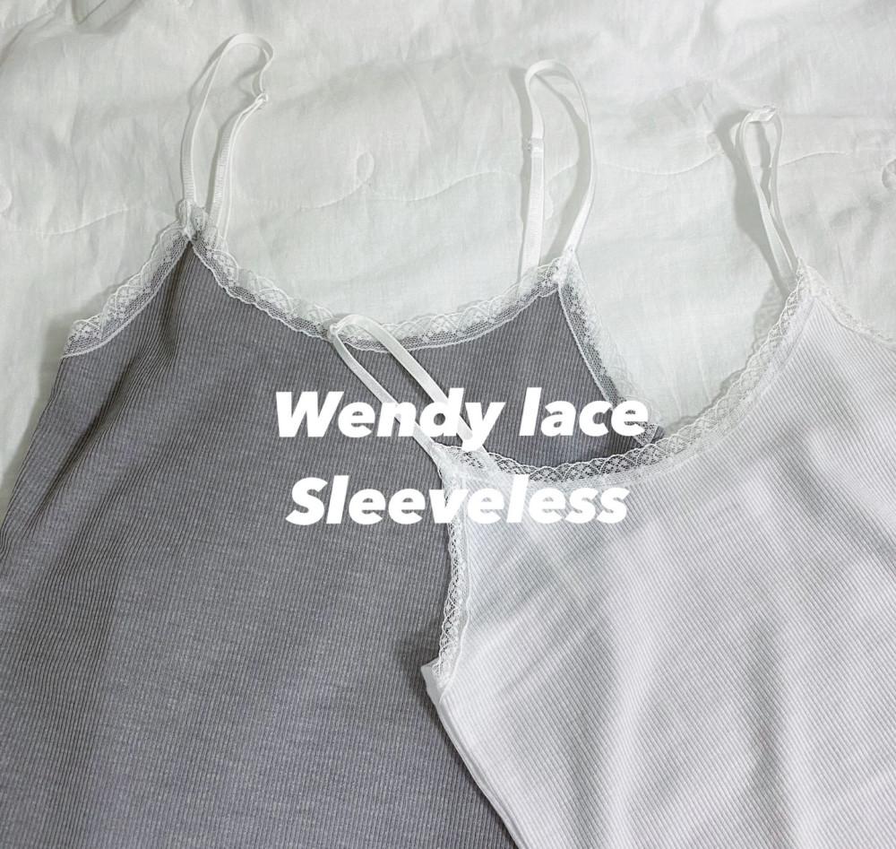 리본 레이스 골지 나시 (2col)