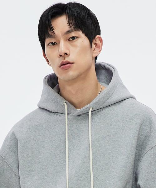 950G 솔리드 후드-8% 멜란지 그레이-