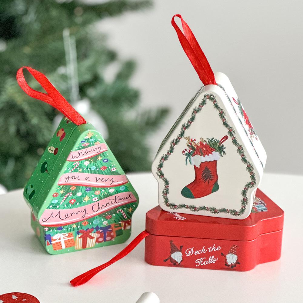 [크리스마스선물]3colors 홀리데이 캔디 틴케이스 크리스마스 보관 트리장식 오너먼트 여자 생일 크리스마스 데코 약통 보관함