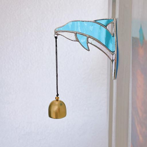 스테인드글라스 돌고래 도어벨 현관종