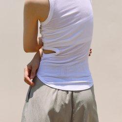 CMNM STUDIO / [CMNM STUDIO] Side hole round sleeveless (4 Color)