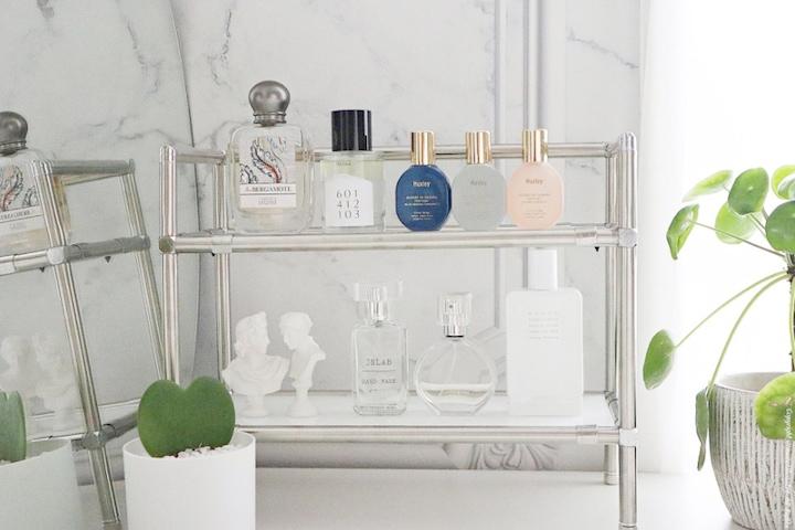 (리뷰이벤트) 미니 2단 모듈선반 화장품정리대/진열대 7colors