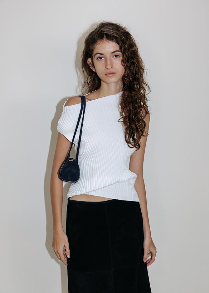 RIB KNIT TOP [WHITE]