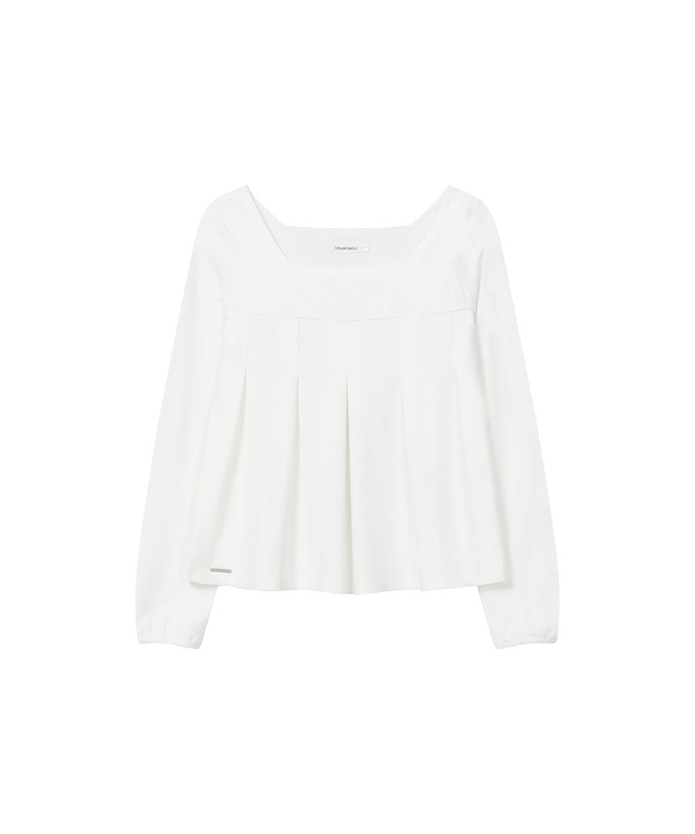 Accordion pleats top WHITE