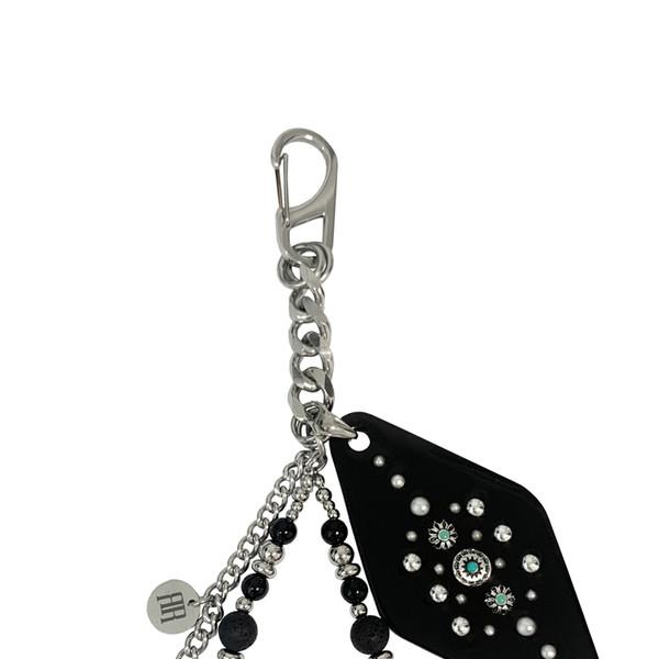 [주문 제작] MORGAN WESTERN ORNAMENT KEY RING / TURQUOISE&BLACK
