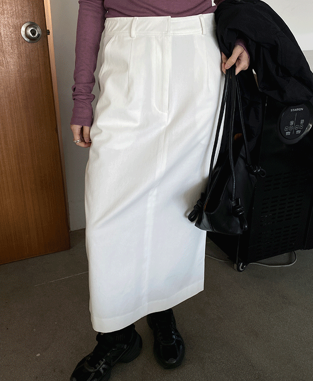아그다 코튼 롱 스커트 (2color) (*화이트 5일 소요)