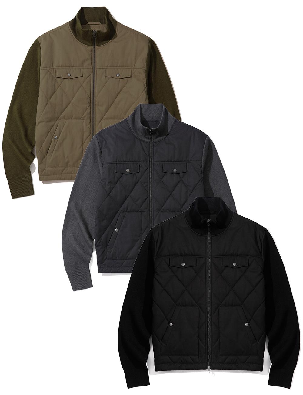 [오정규 PICK]니트 레이어드 CN 헌팅 경량 패딩 3 color_SEJP014