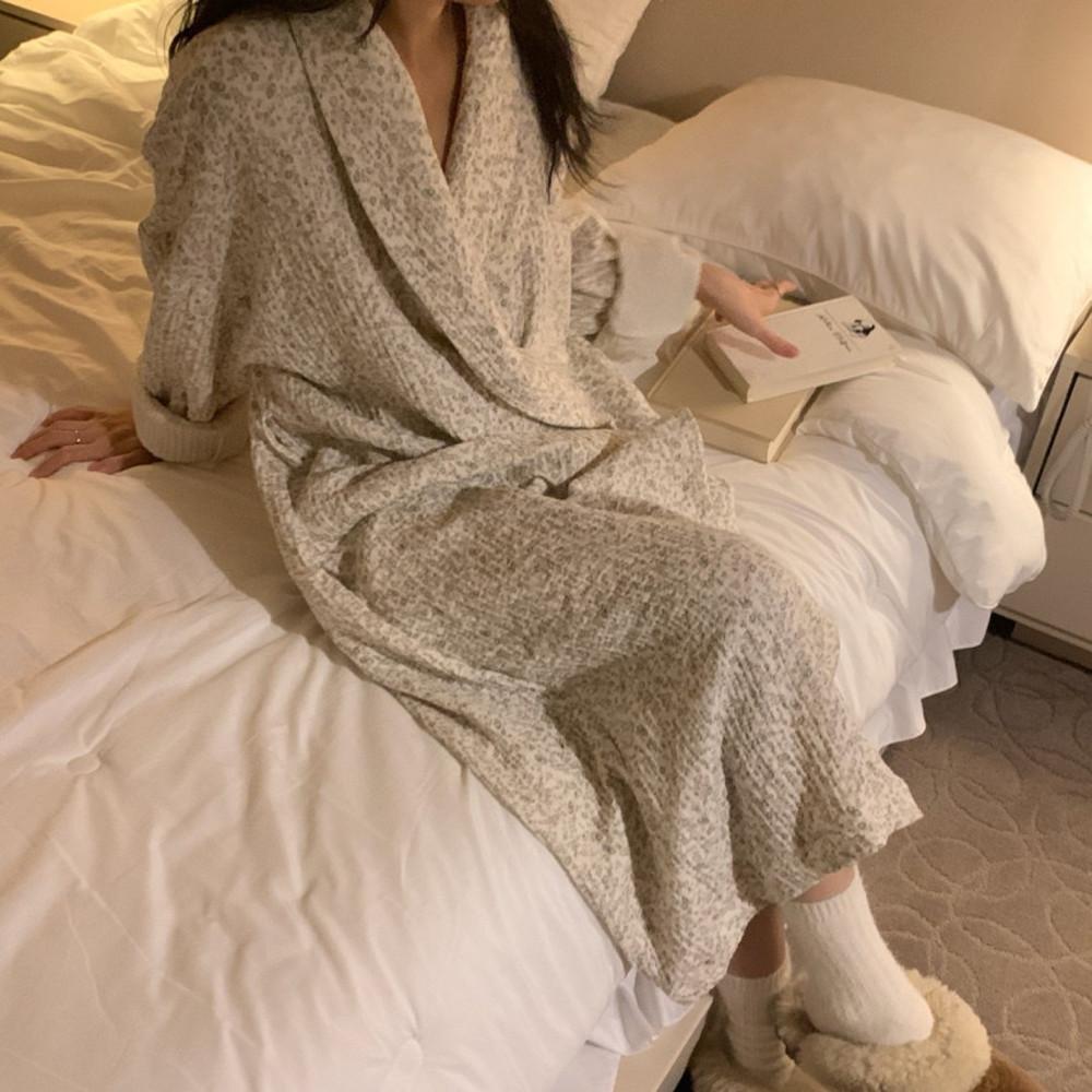 아워 로브 가운 파자마 홈웨어 잠옷