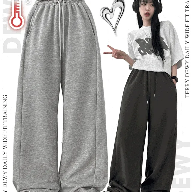 *기모추가*1+1할인[조거가능/자주손이가] 듀이 데일리 와이드핏 트레이닝팬츠