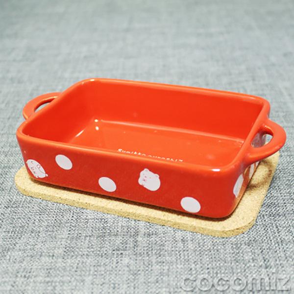 (일본)스밋코구라시 그라탕접시(코르크매트포함) 리조또,스파게티그릇 양손 리조또 사각접시