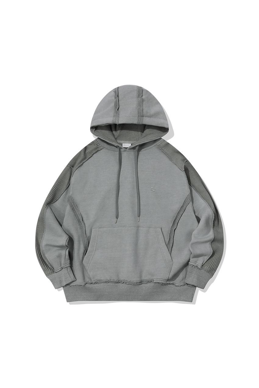 PIGMENT WAFFLE POINT STITCH HOODIE _MINT