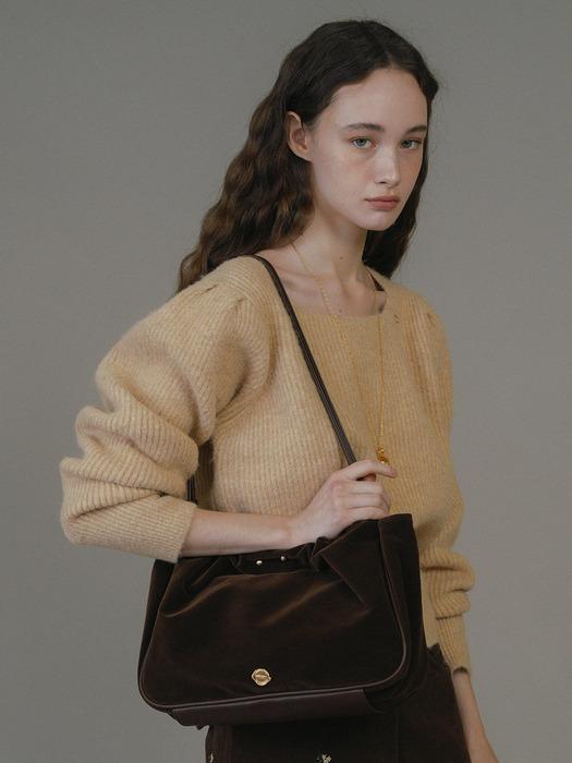 [단독]Velvet Shirring Eazy Open Hobo Bag_2colors
