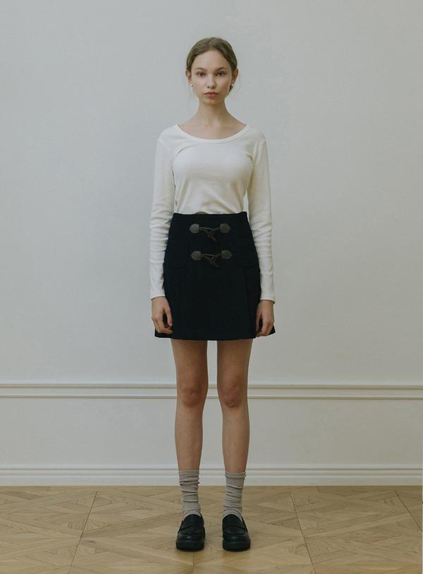 DOUBLE TOGGLE SKIRT (NAVY)