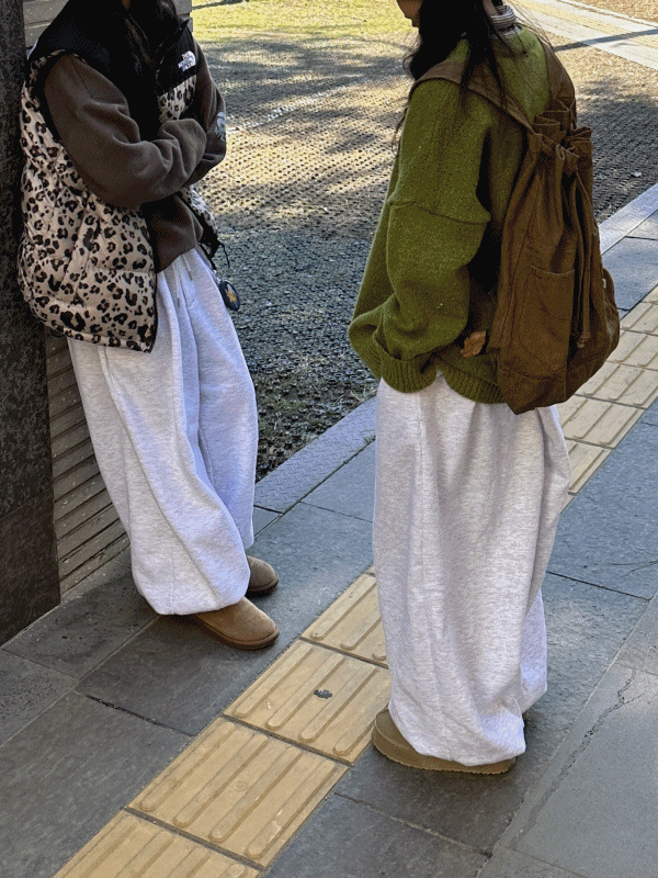 [ made ] Cotton balloon sweatpants / 코튼 벌룬 기모 스웻팬츠