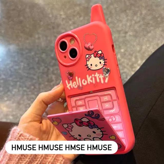 당일출고💕 거울세트 키티핑크 하이틴 키치 아이폰케이스 실리콘 안테나 유니크 레트로 키치 아이폰12 13 14 15 프로 맥스 pro max 에이치뮤즈