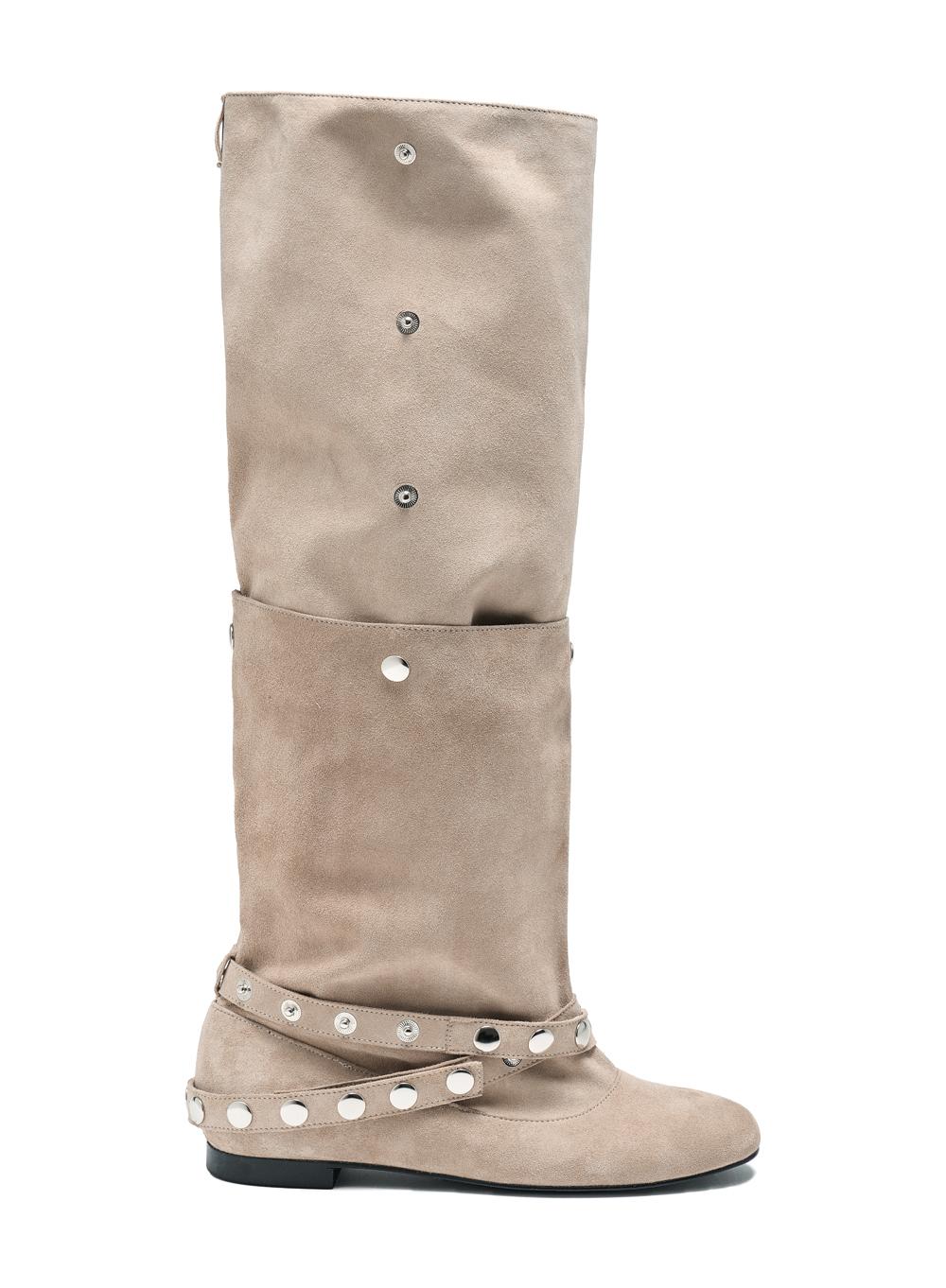 [WOMEN] MULTIWAY SLOUCHY FLAT TALL BOOTS_LIGHT BEIGE