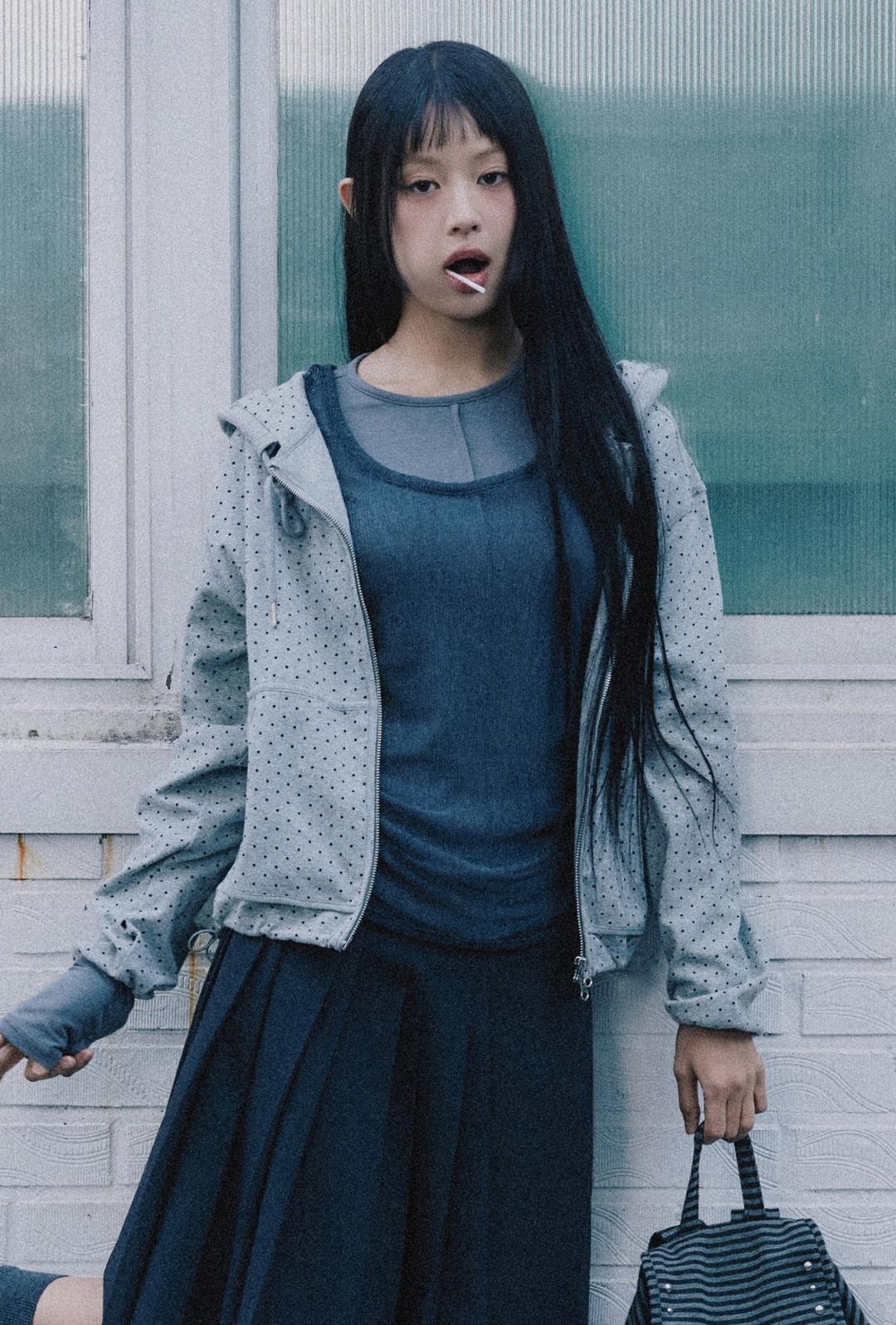 [서지수PICK] 스티치 후드집업_MIWJMG326C