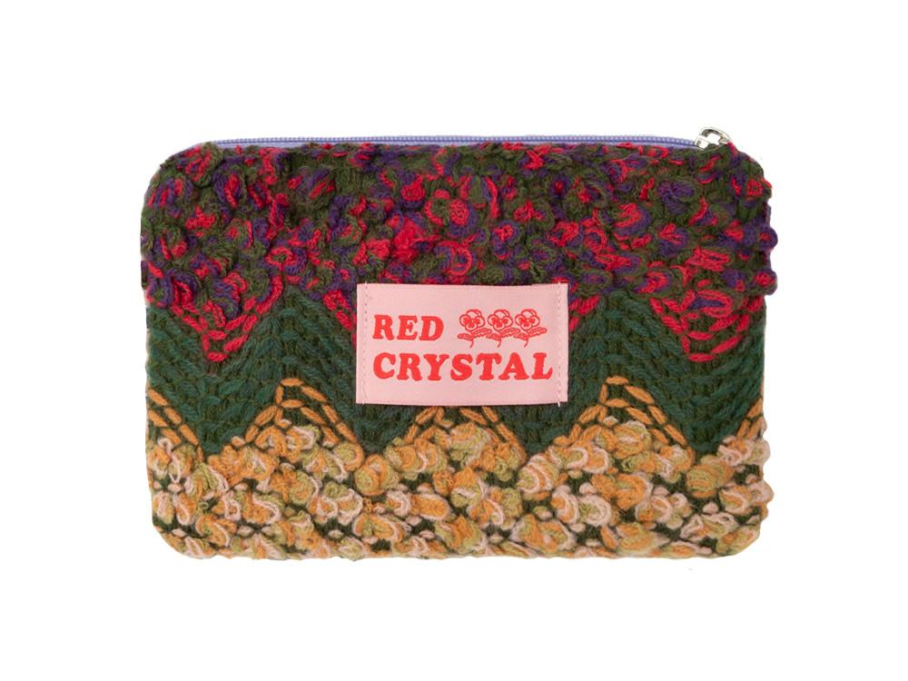 레드크리스탈 유니크 모던 디자이너 위빙 파우치 4color