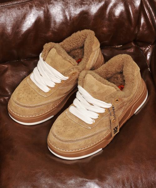 데크 천연양모 보드슈즈 카멜