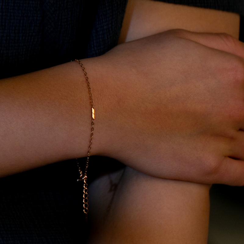 14K 18K 심플스틱 심볼 체인팔찌 - 07