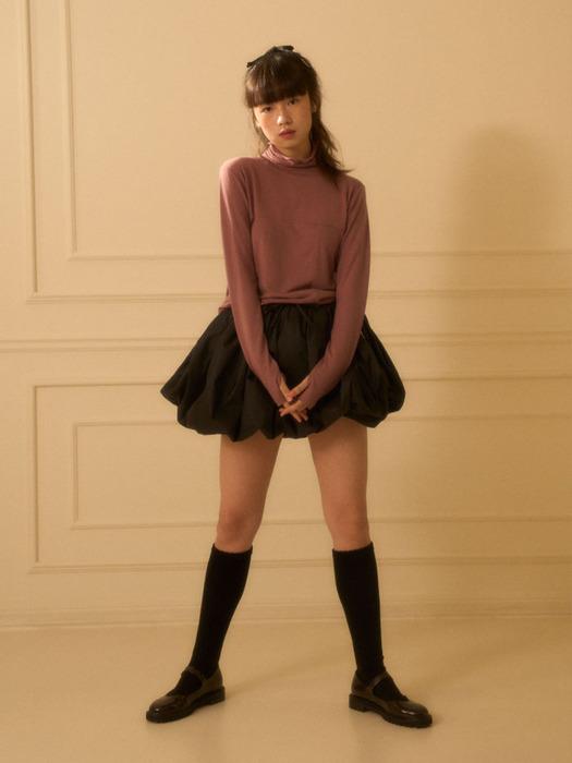 PUMPKIN VOLUME SKIRT-BLACK