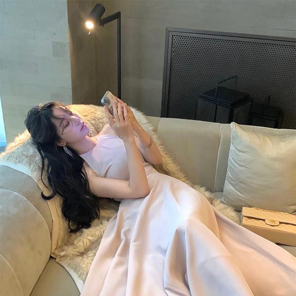 프린지 홀터넥 플레어 드레스 (3colors)