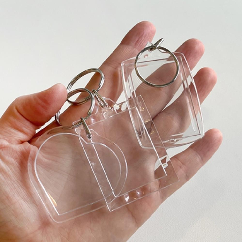 아크릴 증사 증명사진 키링 홀더 [3종 투명 액자 포카 보관 가방 사진 열쇠고리 키홀더]