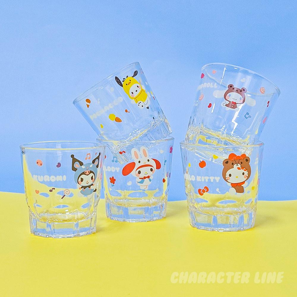 산리오 미니 글라스컵 5개 1세트 쿠로미 마이멜로디 키티 시나모롤 포차코 소주잔