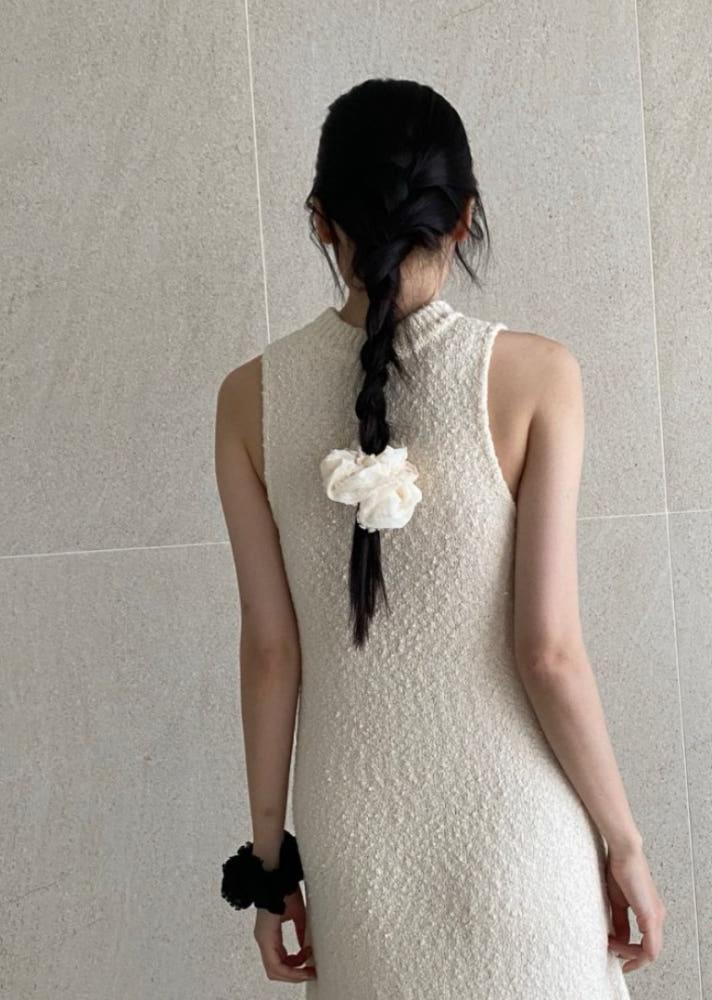 에블린 코튼 레이스 헤어 스크런치 곱창밴드