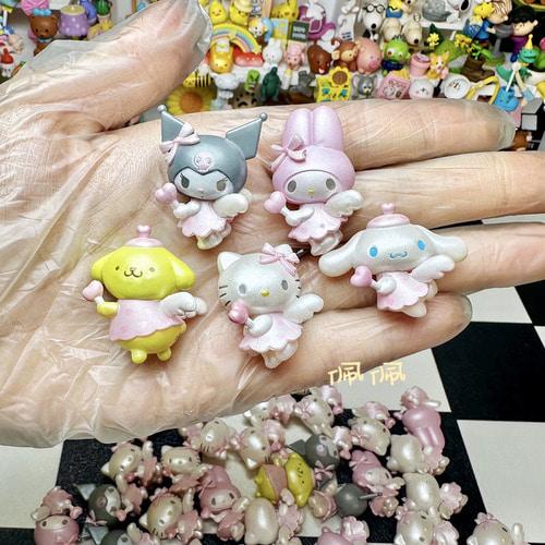 산리오 폼폼푸린 비즈키링 마이멜로디 꿈꾸는엔젤시리즈 시나모롤 유메미루 스트랩 키티 쿠로미