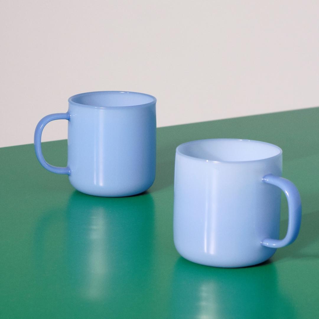 [HAY] Borosilicate Mug Set of 2, 제이드 라이트 블루 (542324)