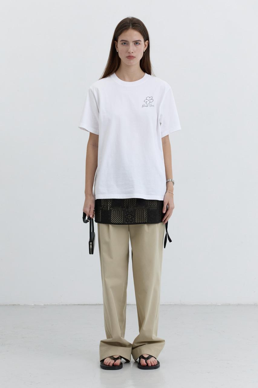 DOUBLE PLEATED CHINO SLACKS BEIGE