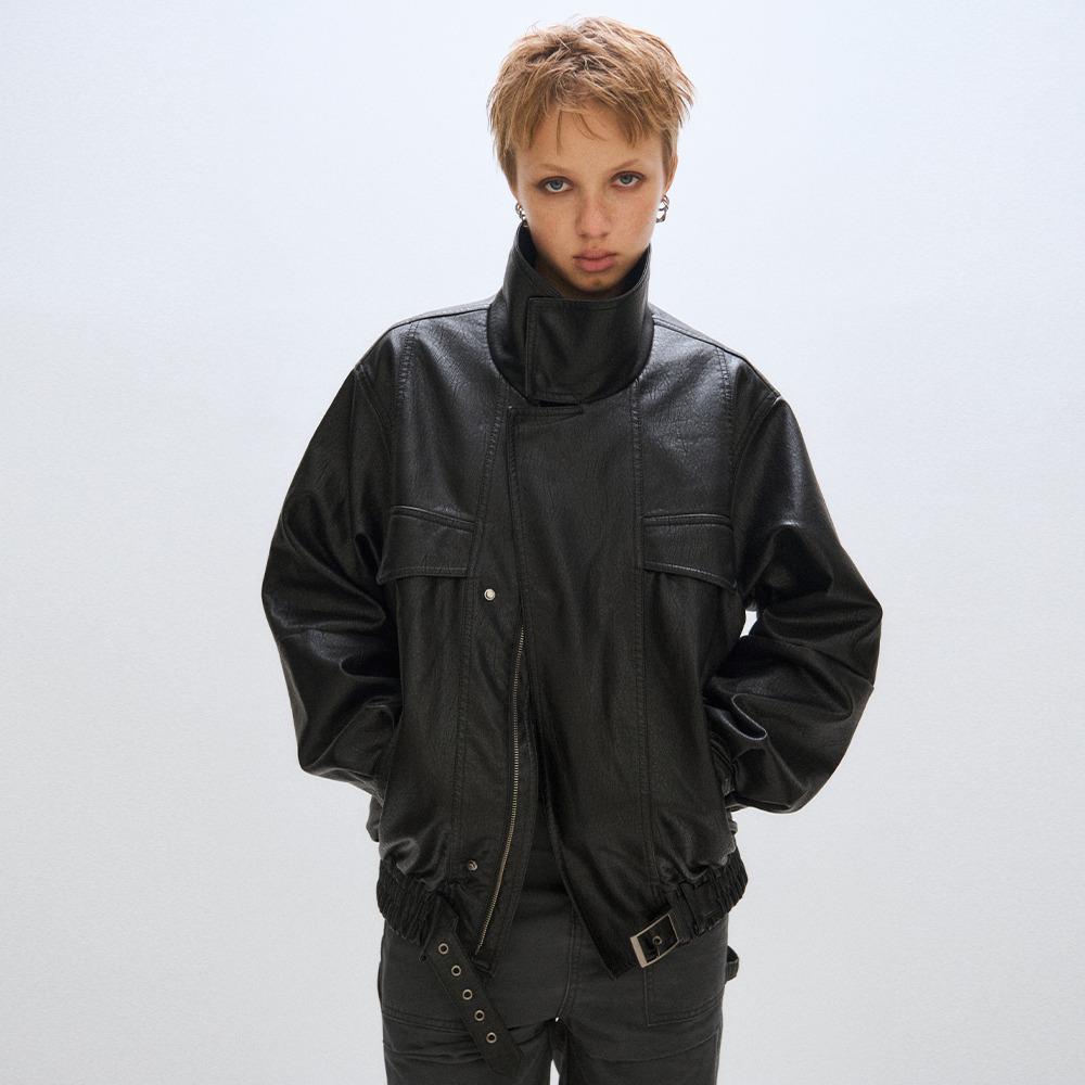 VEGAN LEATHER FLIGHT JACKET