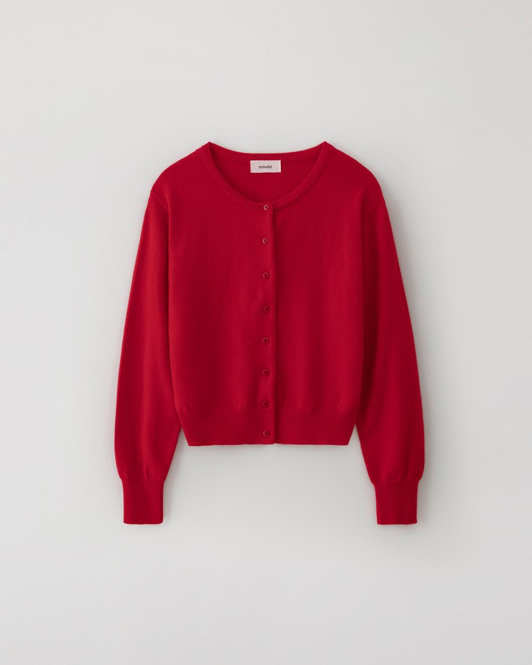 (2/16 15:00) Tina cropped cardigan - red