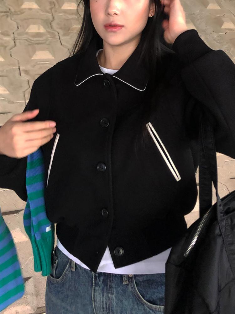 (2color) 테디 크롭 울 자켓 Teddy Crop Wool Jacket