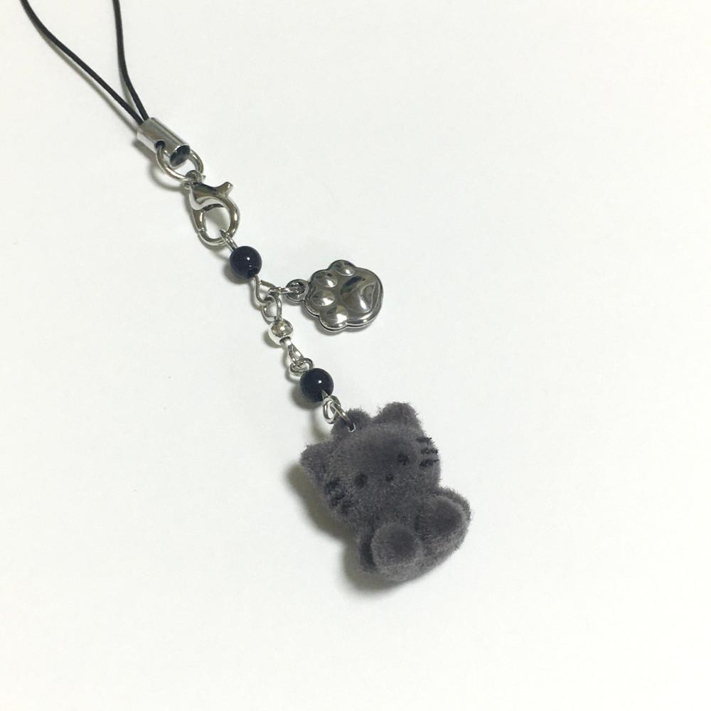 Gray kitty keyring ᓚᘏᗢ (그레이키티키링)