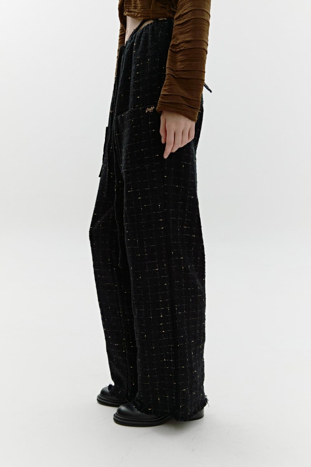 GLOW STRING TWEED PANTS [BLACK] 9/13일 예약발송