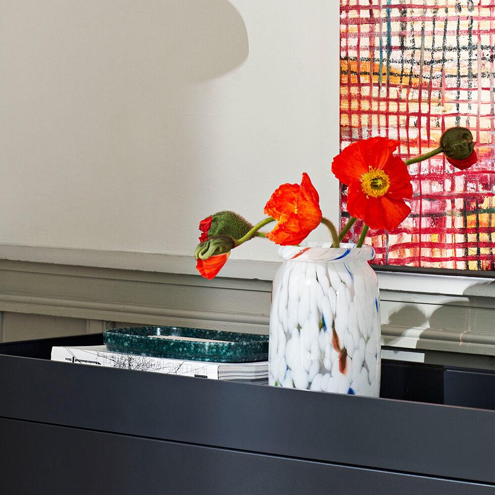 [HAY] Splash Vase Roll Neck M White Dot (508223) 예약주문,3개월