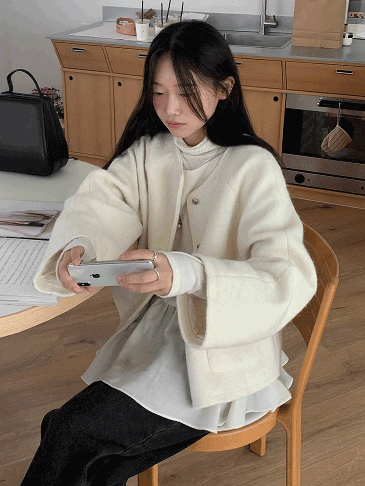 mood crop wool jk (2color) 울22, 추천!
