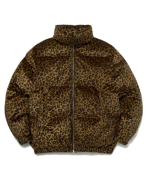 LEOPARD PADDED JACKET (BROWN)