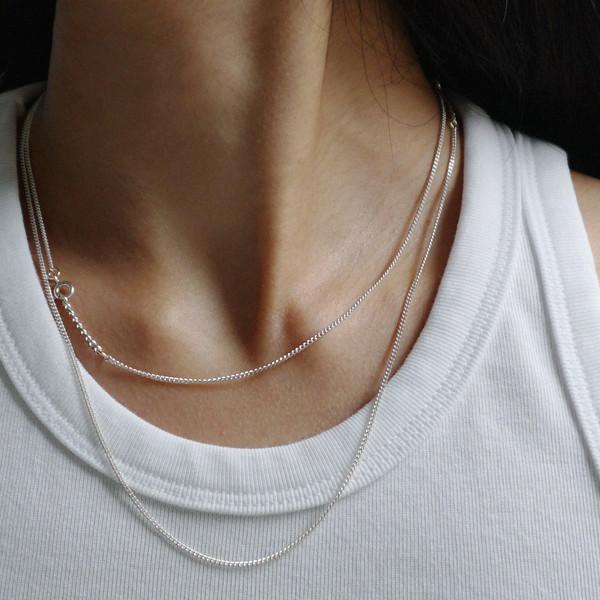 JADE CHAIN NECKLACE SILVER