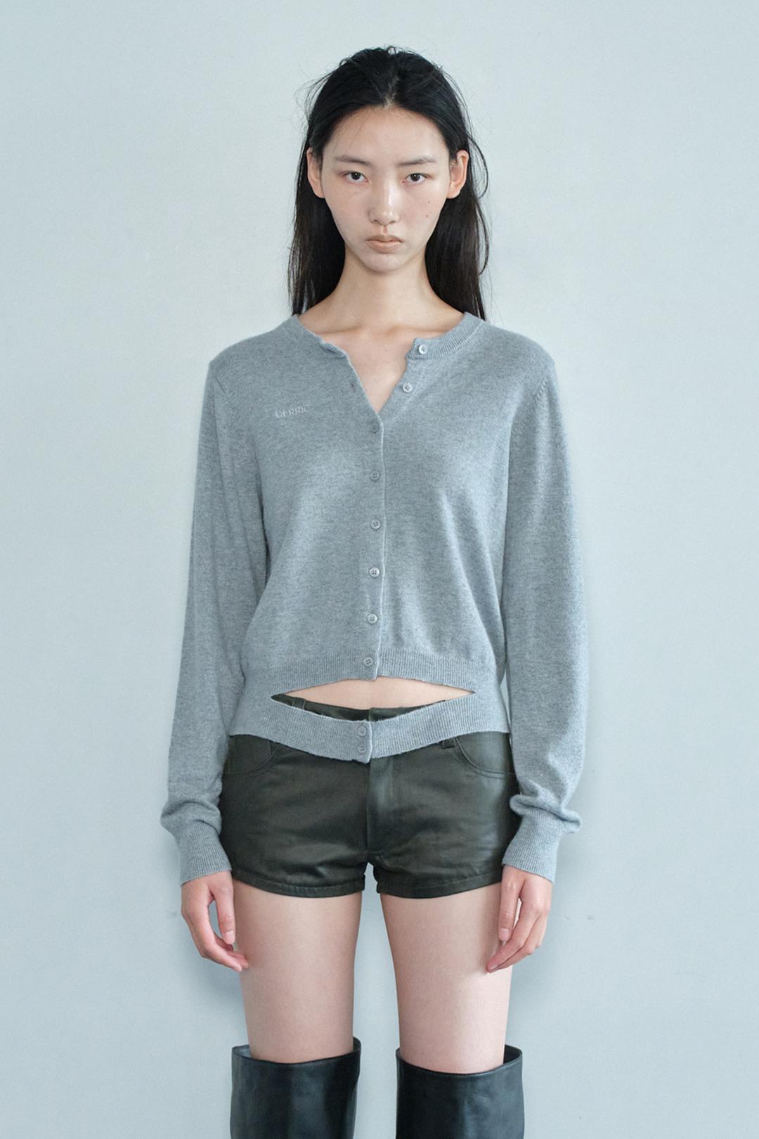 [EXCLUSIVE] CUT-OFF CARDIGAN / GRAY