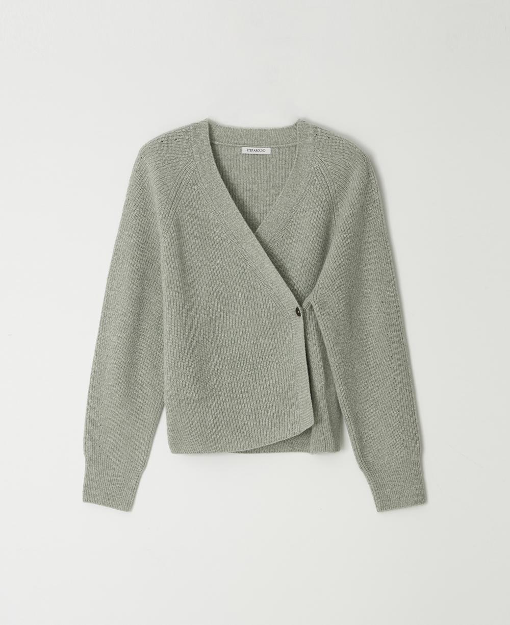 Alpaca Blend Wrap Cardigan_SAGE GREEN
