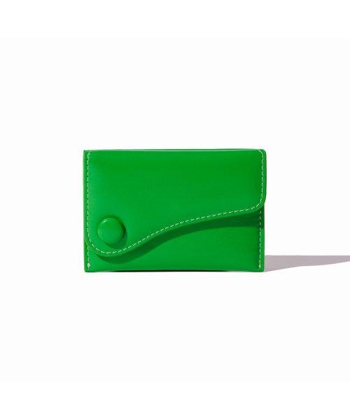 도트 새들 슬림 미니 교통 카드지갑 그린