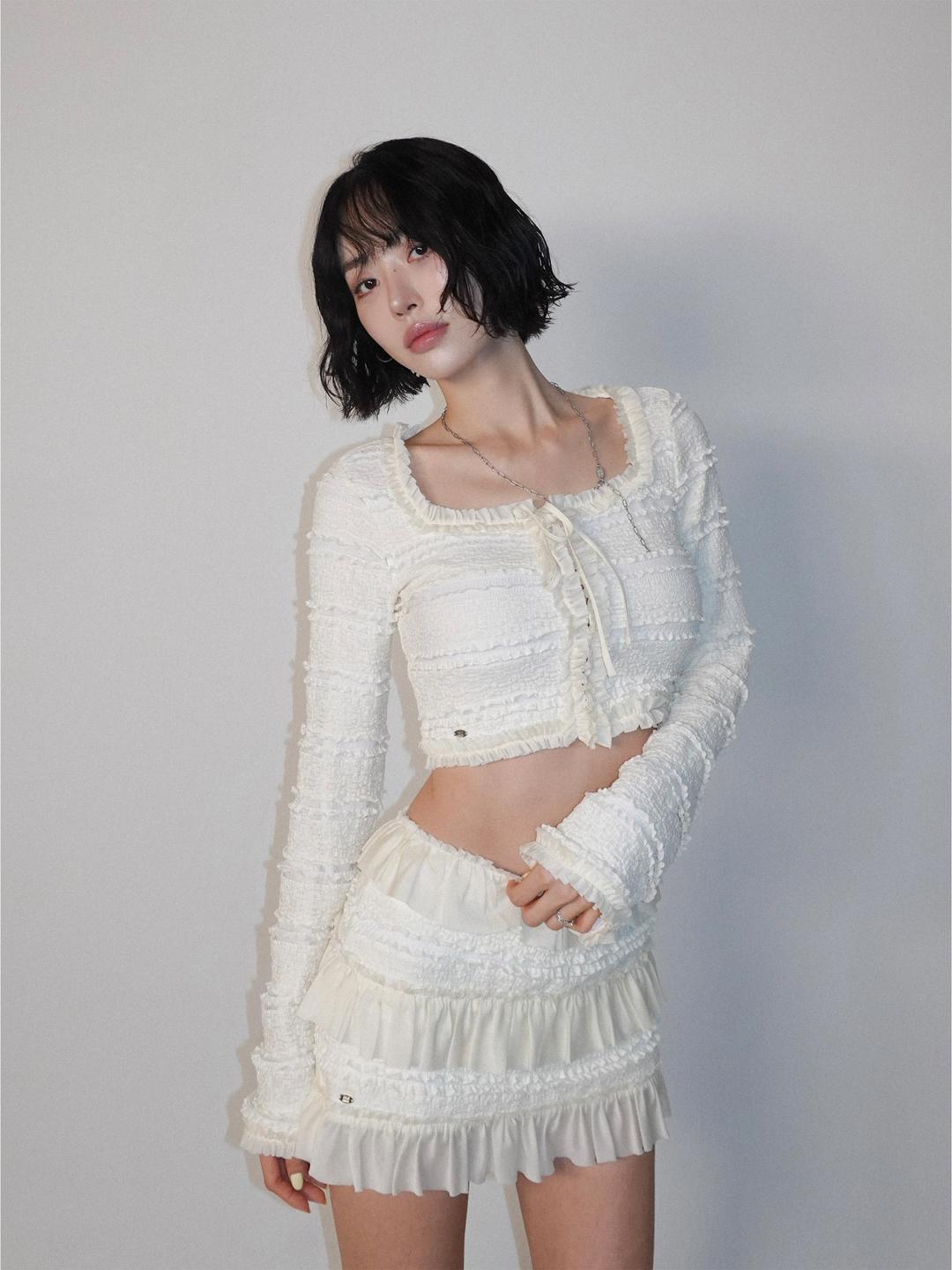 Frill Lace Bolero Cardi