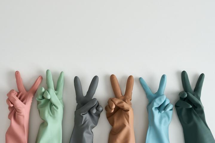 라텍스 고무장갑 일반형(33cm) 3입 3size