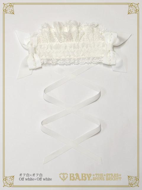 Creamy Ribbon Head Dress - オフ白 White