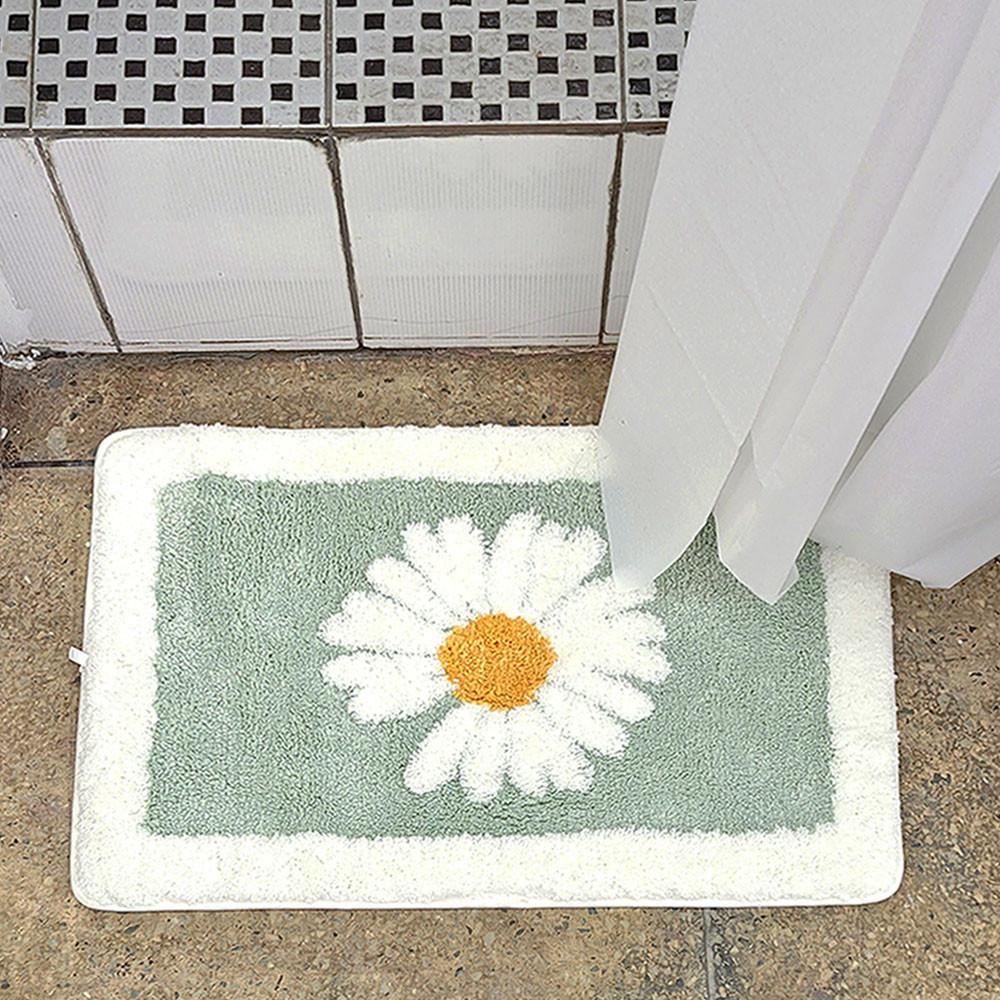 데이지 플라워 도어 욕실 주방 극세사 발매트 2color