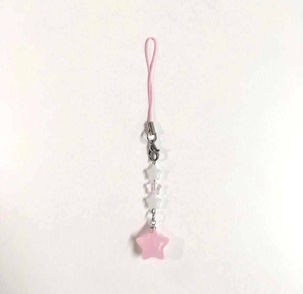 키라키링 핑크 젤리 스타 키링 pink jelly star keyring