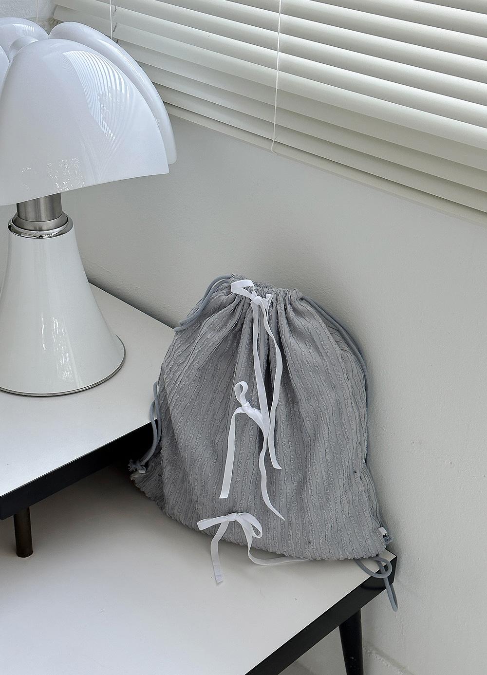 velvet ribbon backpack ( 2 color )